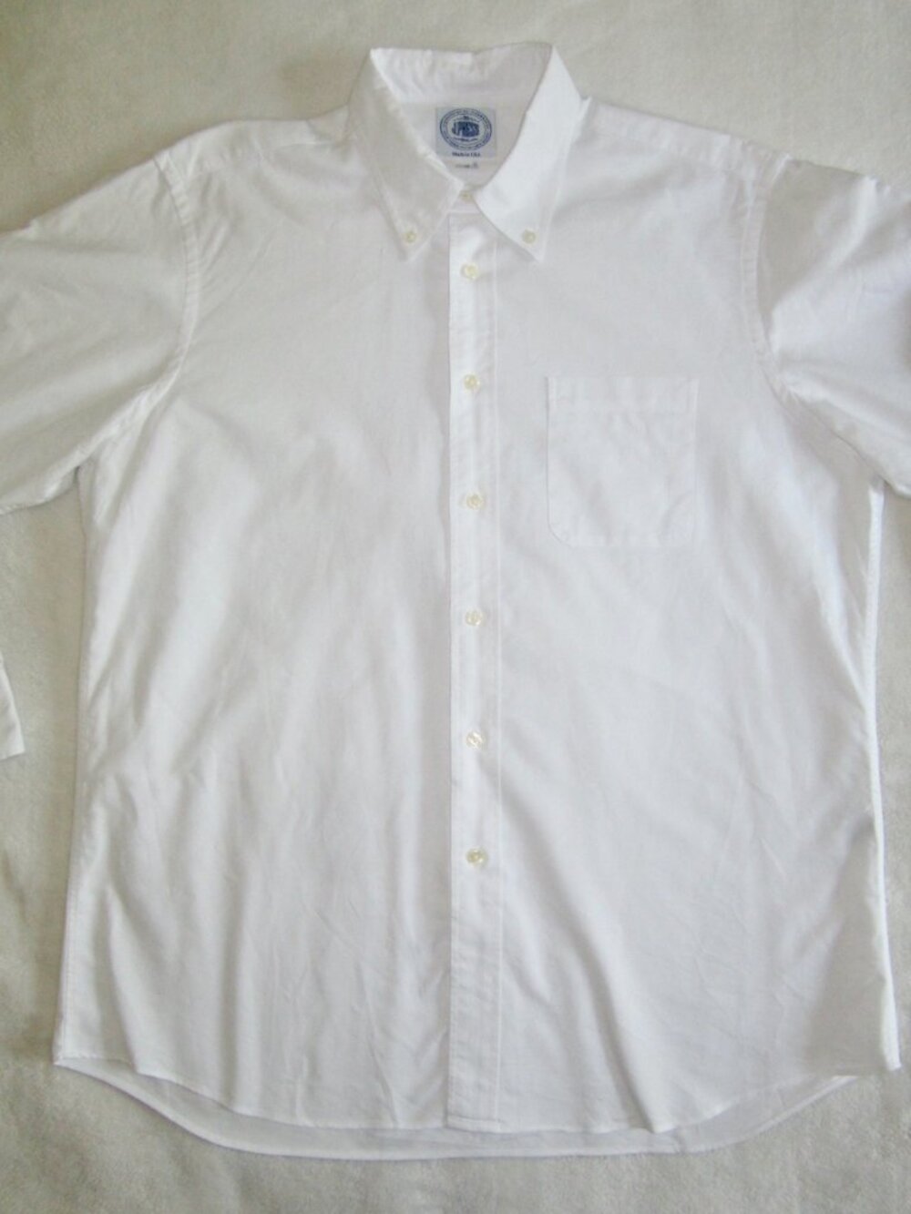J PRESS Made in USA White Oxford Cloth Button Down Shirt Men's Large - Picture 5 of 10